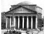 The Pantheon in Rome, dates from 27 B.C. An early photograph.